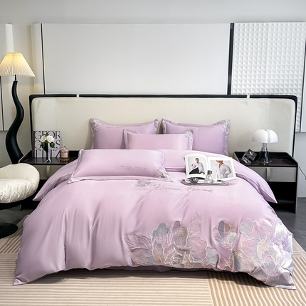 91家纺网 家纺一手货源 找家纺 （总）梧桐家居 2025新款天丝四件套-琉璃（礼盒包装）