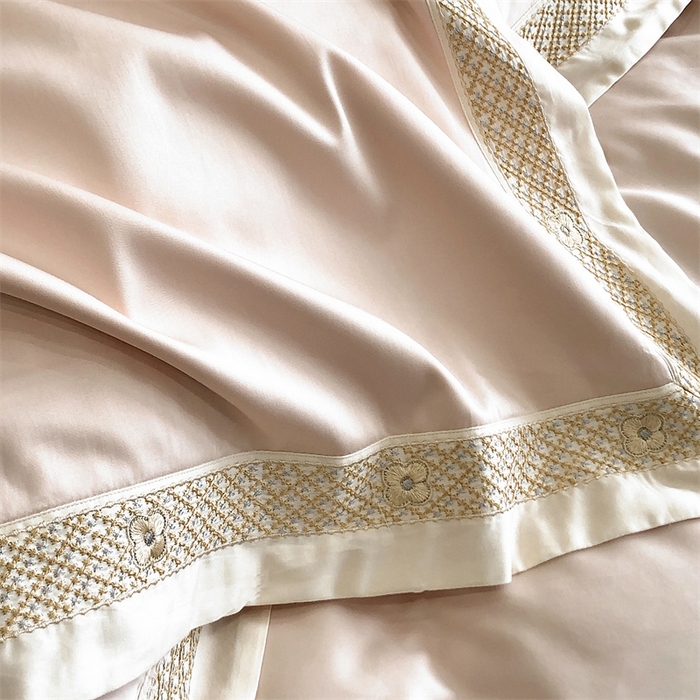 91家纺网 家纺一手货源 找家纺 （总）2025新款全棉长绒棉刺绣四件套-迪克斯