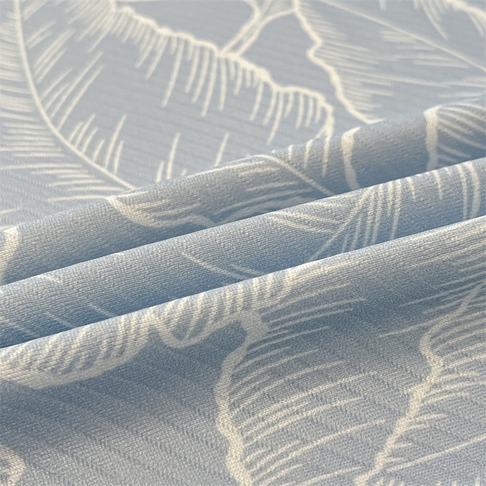 91家纺网 家纺一手货源 找家纺 星座家纺 2025新款斜纹提花凉感丝凉席床单款三件套 叶之语-蓝