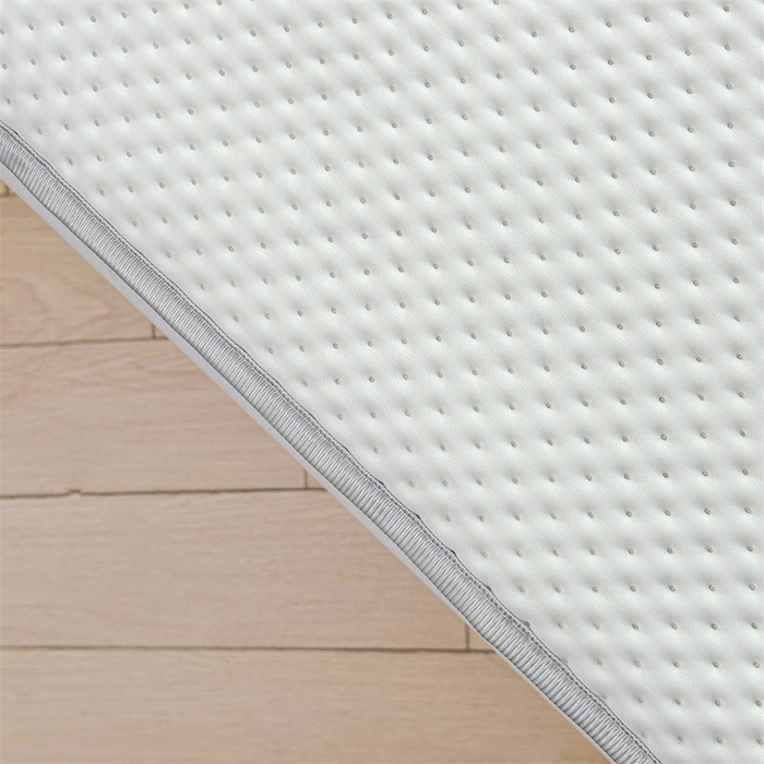 91家纺网 家纺一手货源 找家纺 慕木2025新款A类凉感丝小冰熊云母冰丝凉席床笠夏被系列  小冰熊-奶昔白