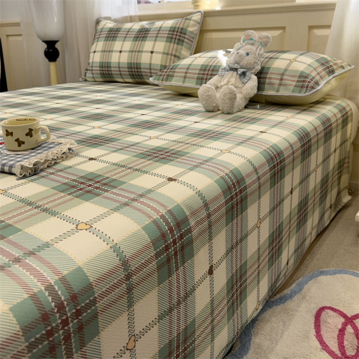 91家纺网 家纺一手货源 找家纺 星座家纺 2025新款斜纹提花凉感丝凉席床单款三件套 水木年华