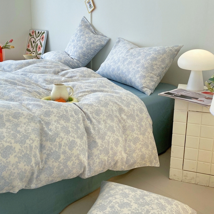 91家纺网 家纺一手货源 找家纺 于果 2025新款全棉双层纱四件套第四批 洛克庄园