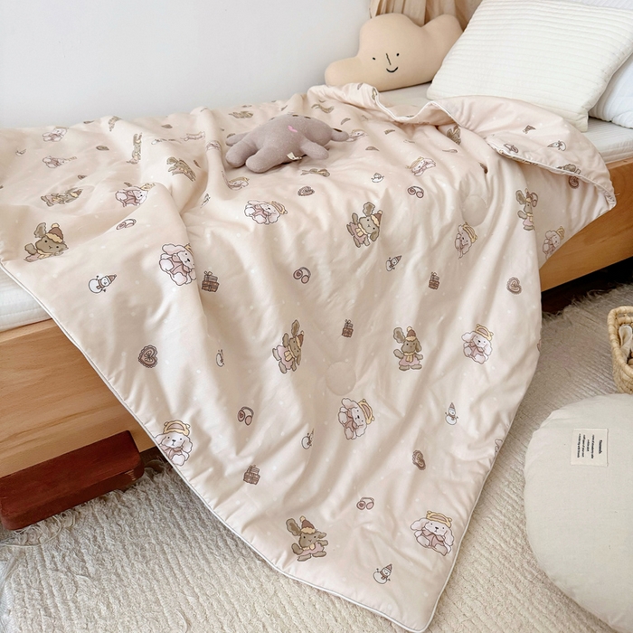 91家纺网 家纺一手货源 找家纺 BOSS 2025新款天丝棉大豆夏凉被夏被空调被儿童盖毯 布偶熊米