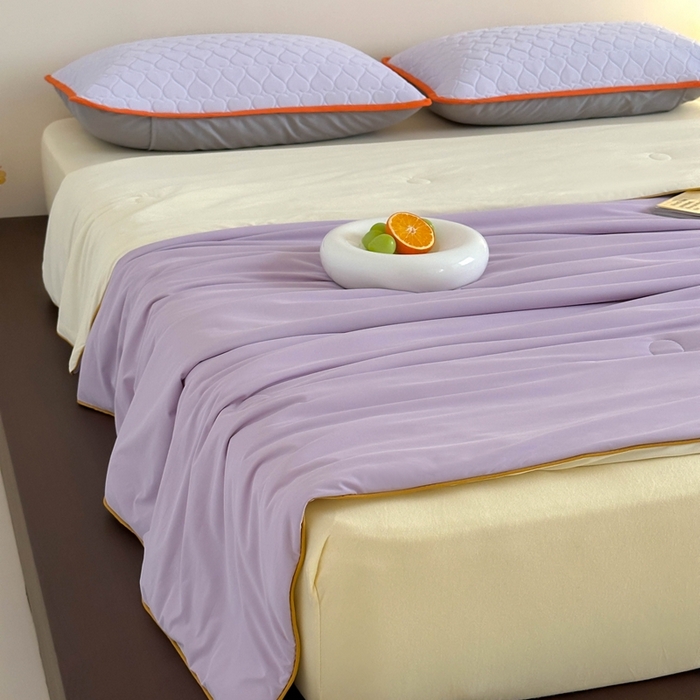 91家纺网 家纺一手货源 找家纺 顾里2025新款冰皮抗菌凉感被 芋泥奶盖