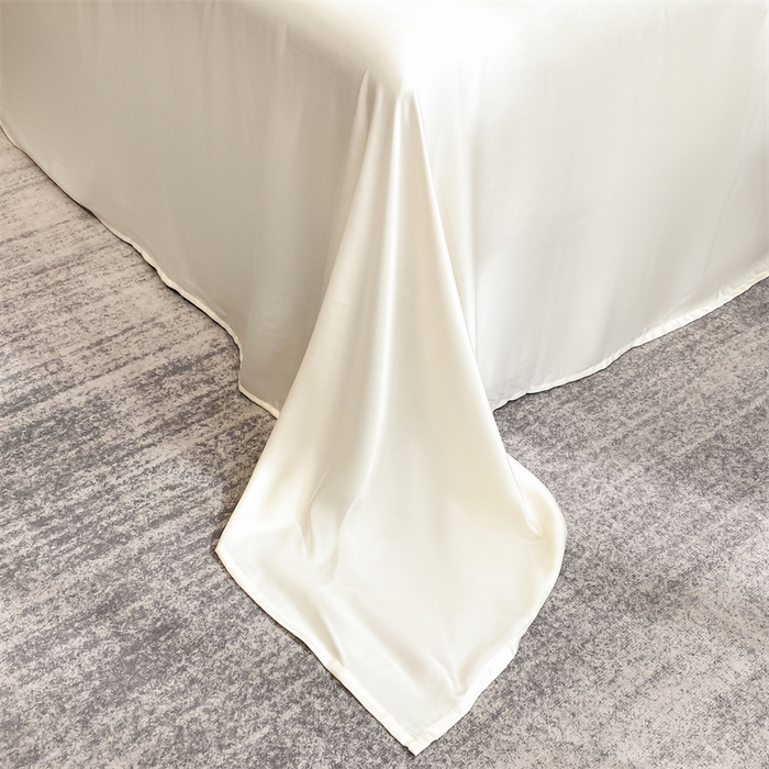 91家纺网 家纺一手货源 找家纺 花愿（原花纪） 2025新款水洗冰丝印花四件套 西雅图 奶昔白