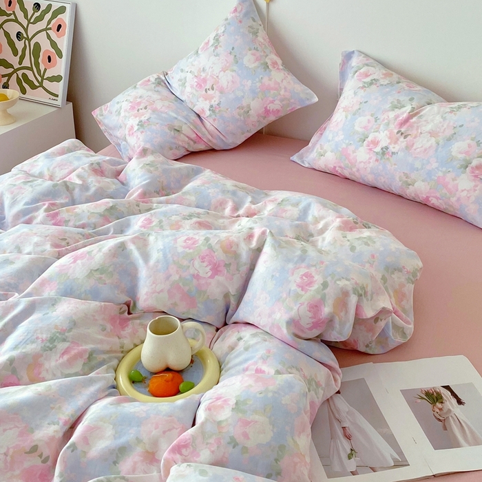 91家纺网 家纺一手货源 找家纺 于果 2025新款全棉双层纱四件套第四批 黎明心境