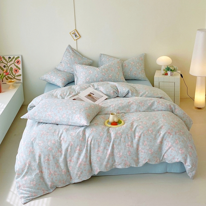 91家纺网 家纺一手货源 找家纺 于果 2025新款全棉双层纱四件套第四批 莉莉周