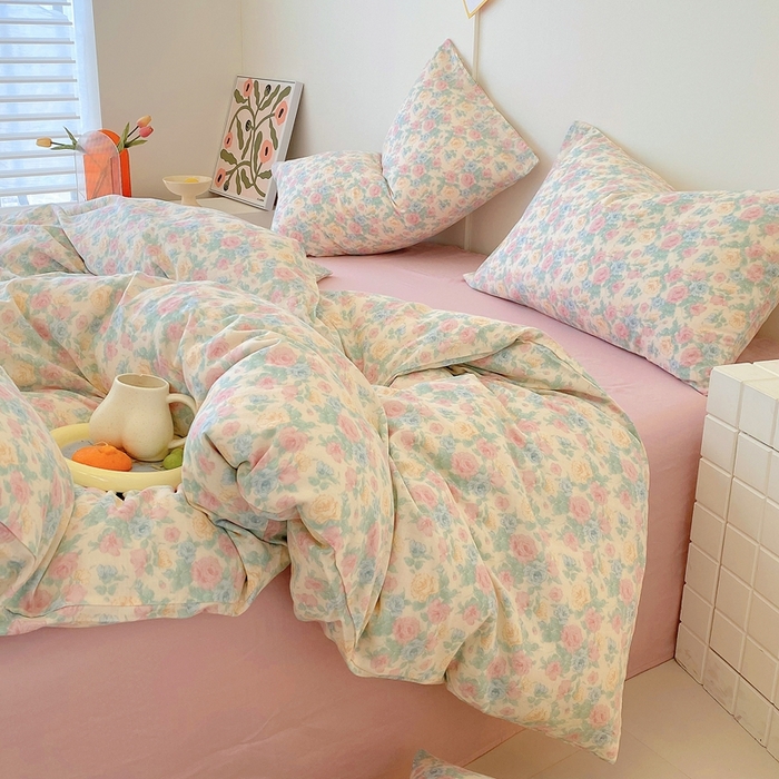 91家纺网 家纺一手货源 找家纺 于果 2025新款全棉双层纱四件套第四批 佩洛斯