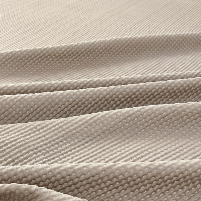 91家纺网 家纺一手货源 找家纺 情煊 2025新款a类凉感冰豆豆床裙 华夫格香槟