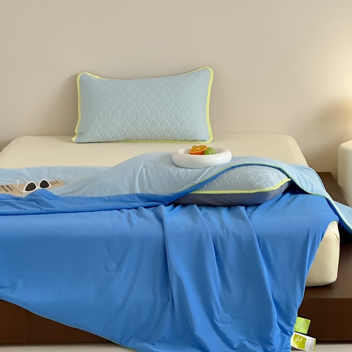 91家纺网 家纺一手货源 找家纺 顾里2025新款冰皮抗菌凉感被 蔚蓝仙踪