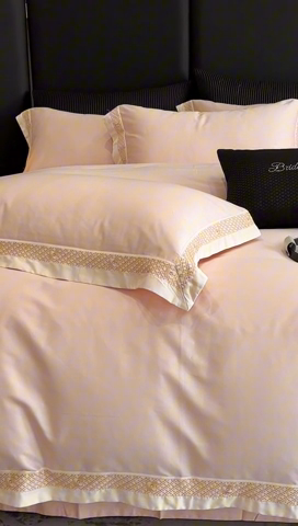 91家纺网 家纺一手货源 找家纺 （总）2025新款全棉长绒棉刺绣四件套-迪克斯