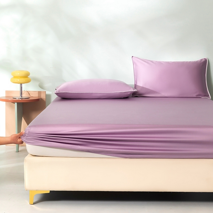 91家纺网 家纺一手货源 找家纺 （总）百寐  2025新款素色纯色100s兰精天丝床单床笠