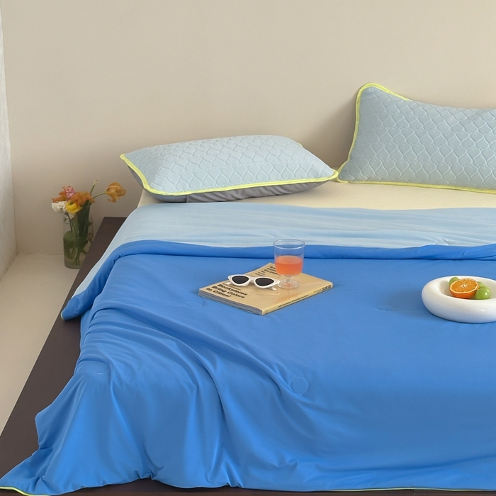 91家纺网 家纺一手货源 找家纺 顾里2025新款冰皮抗菌凉感被 蔚蓝仙踪