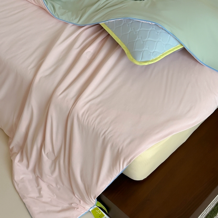 91家纺网 家纺一手货源 找家纺 顾里2025新款冰皮抗菌凉感被 芭乐茉莉