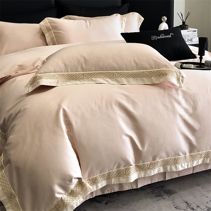 91家纺网 家纺一手货源 找家纺 （总）2025新款全棉长绒棉刺绣四件套-迪克斯