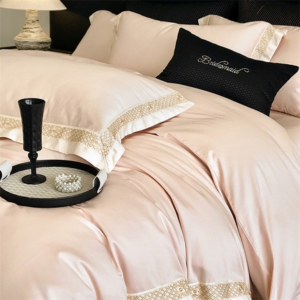 2025新款全棉长绒棉刺绣四件套-迪克斯 迪克斯-粉