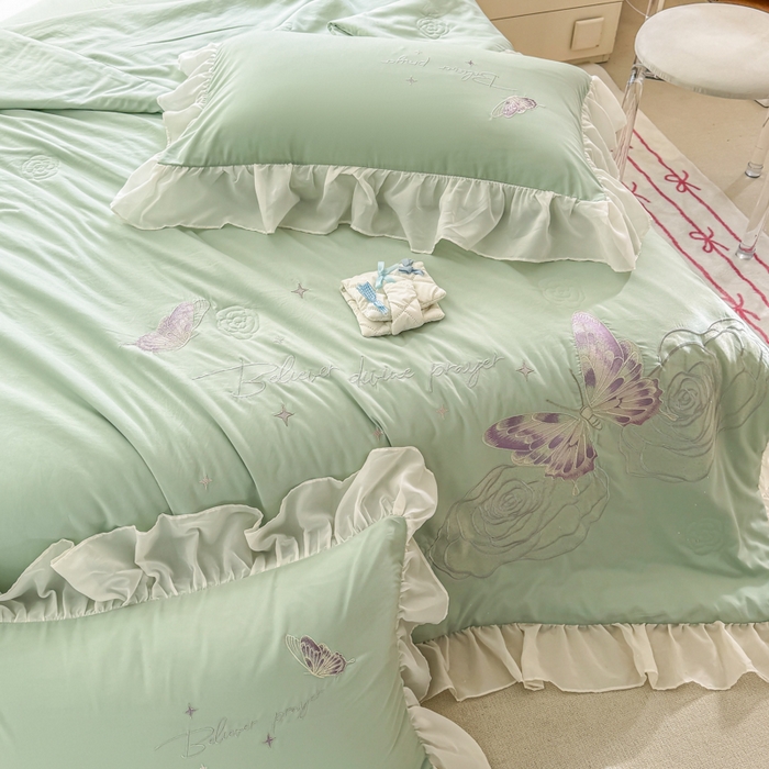 91家纺网 家纺一手货源 找家纺 （总）凯美家居 2025新款超柔亲肤棉夏被回件套