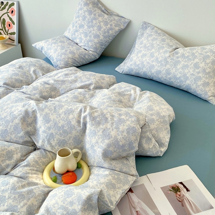 91家纺网 家纺一手货源 找家纺 于果 2025新款全棉双层纱四件套第四批 洛克庄园