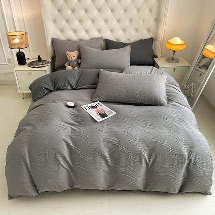 91家纺网 家纺一手货源 找家纺 （总）悦织湾家纺 2025新款色织提花立体四件套