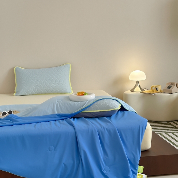 91家纺网 家纺一手货源 找家纺 顾里2025新款冰皮抗菌凉感被 蔚蓝仙踪