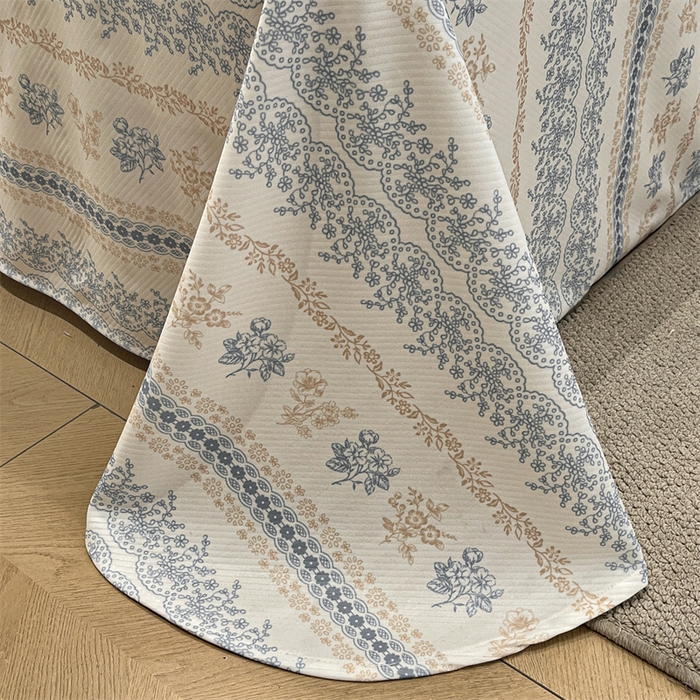 91家纺网 家纺一手货源 找家纺 星座家纺 2025新款斜纹提花凉感丝凉席床单款三件套 古韵