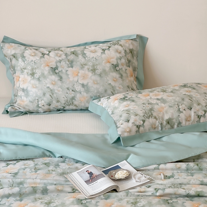 91家纺网 家纺一手货源 找家纺 顾里2025新款天丝莱赛尔夏被 薄荷微光