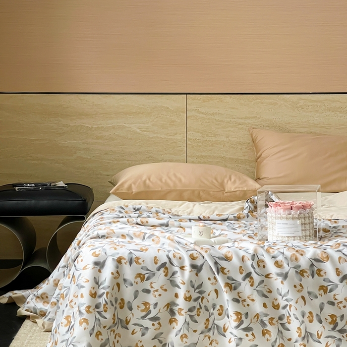 91家纺网 家纺一手货源 找家纺 顾里2025新款天丝莱赛尔夏被 花岛入梦蓝