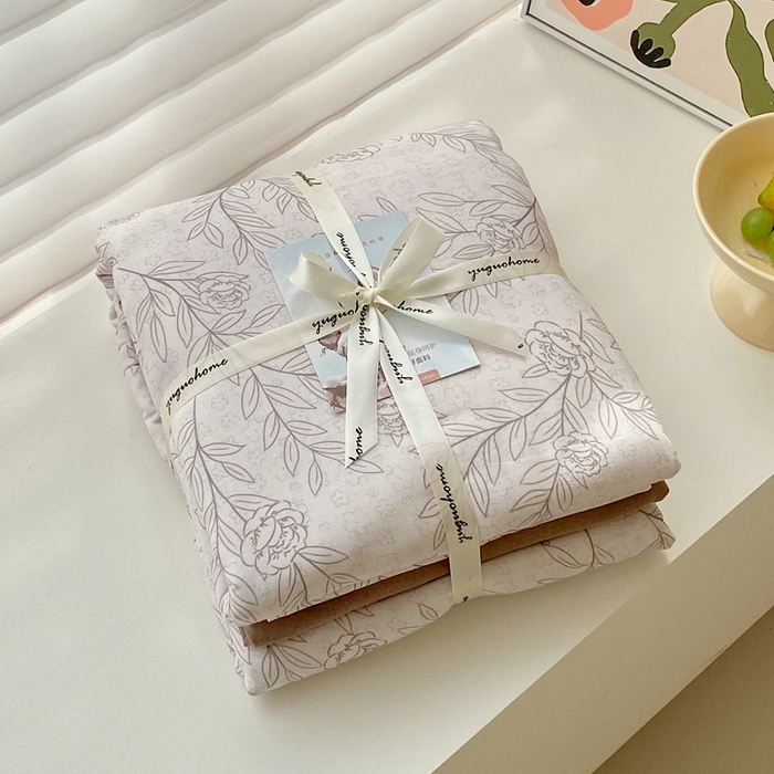 91家纺网 家纺一手货源 找家纺 于果 2025新款全棉双层纱四件套第四批 可蒂