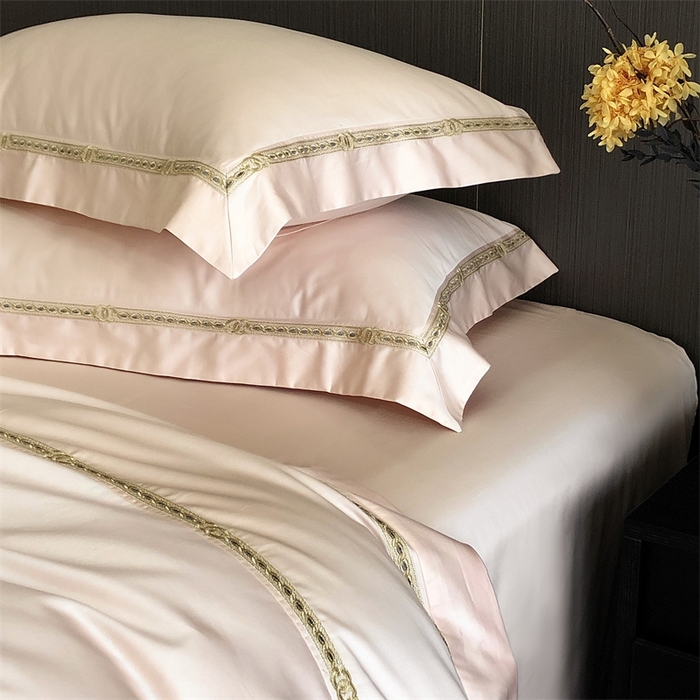 91家纺网 家纺一手货源 找家纺 （总）2025新款全棉长绒棉刺绣四件套-慕研