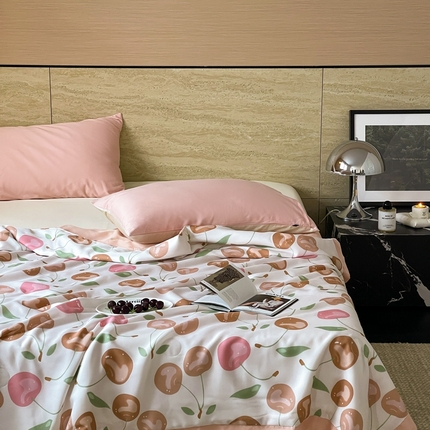 顾里2025新款天丝莱赛尔夏被 红樱桃