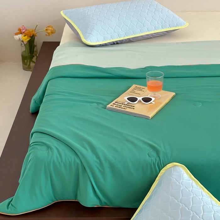 91家纺网 家纺一手货源 找家纺 顾里2025新款冰皮抗菌凉感被 西瓜啵啵