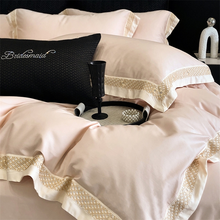 91家纺网 家纺一手货源 找家纺 （总）2025新款全棉长绒棉刺绣四件套-迪克斯