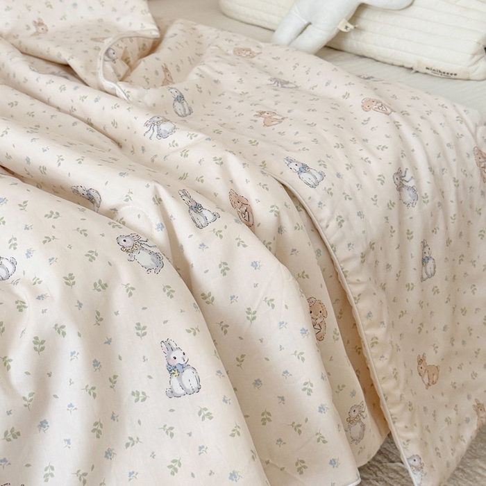 91家纺网 家纺一手货源 找家纺 BOSS 2025新款天丝棉大豆夏凉被夏被空调被儿童盖毯 彼得兔