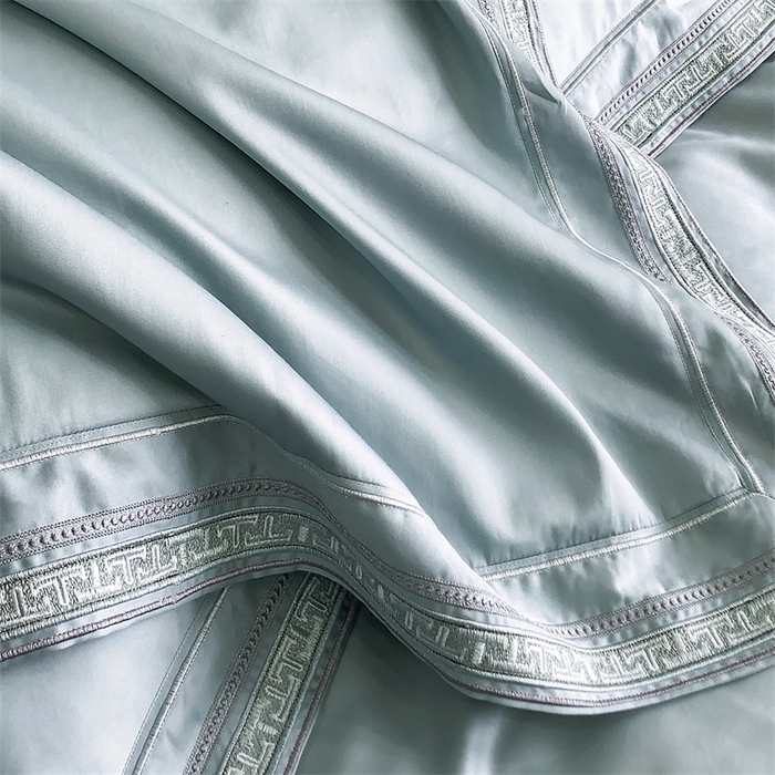 91家纺网 家纺一手货源 找家纺 2025新款全棉长绒棉刺绣四件套-迷宫 迷宫-翠绿