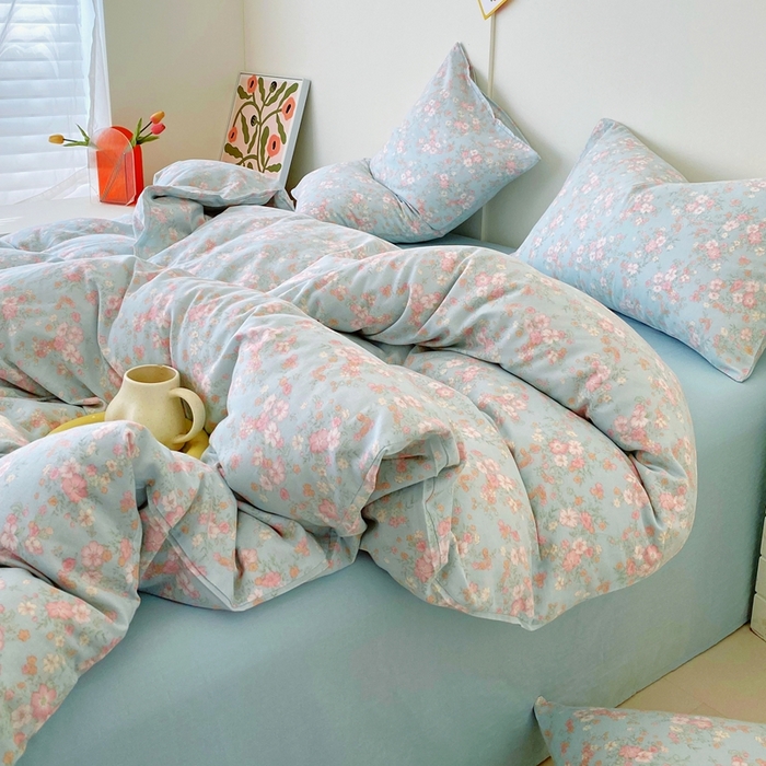 91家纺网 家纺一手货源 找家纺 于果 2025新款全棉双层纱四件套第四批 莉莉周