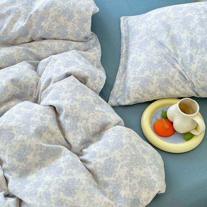 91家纺网 家纺一手货源 找家纺 于果 2025新款全棉双层纱四件套第四批 洛克庄园