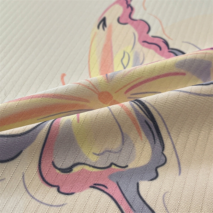 91家纺网 家纺一手货源 找家纺 星座家纺 2025新款斜纹提花凉感丝凉席床单款三件套 彩蝶