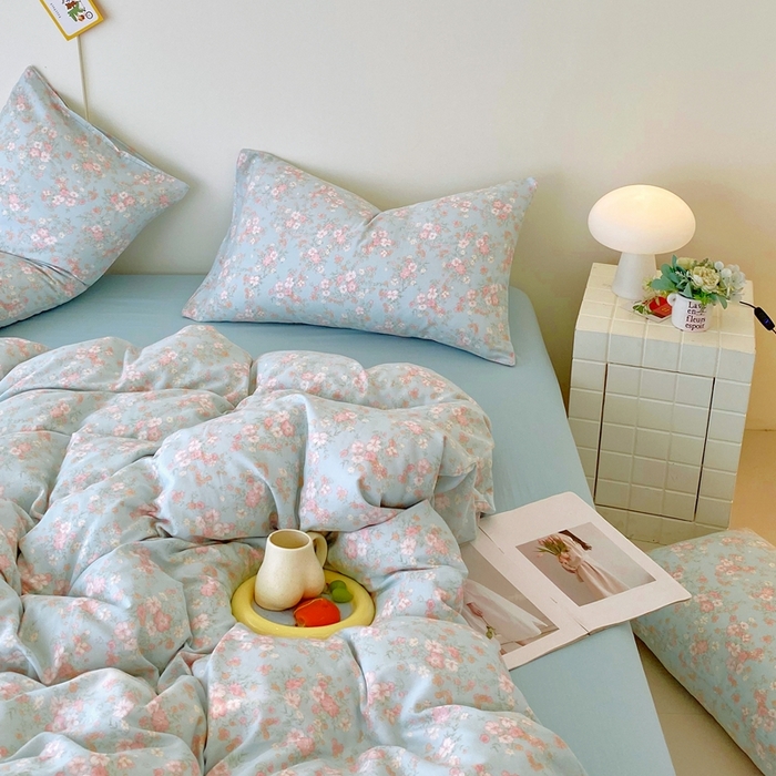 91家纺网 家纺一手货源 找家纺 于果 2025新款全棉双层纱四件套第四批 莉莉周