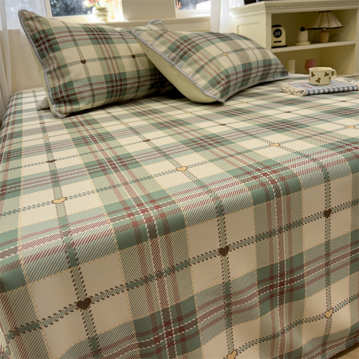 91家纺网 家纺一手货源 找家纺 星座家纺 2025新款斜纹提花凉感丝凉席床单款三件套 水木年华