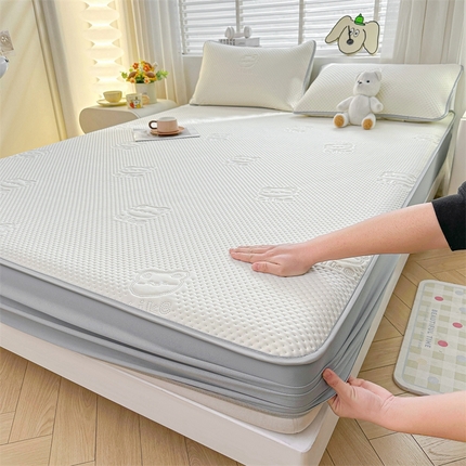 91家纺网 家纺一手货源 找家纺 （总）慕木2025新款A类凉感丝小冰熊云母冰丝凉席床笠夏被系列 