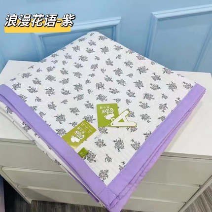 希朵 2023新款A类麻小棉小碎花单床盖夏被空调被盖毯
