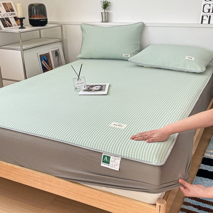 吉象2025新款A类床笠款软凉席 饼干格抹茶绿