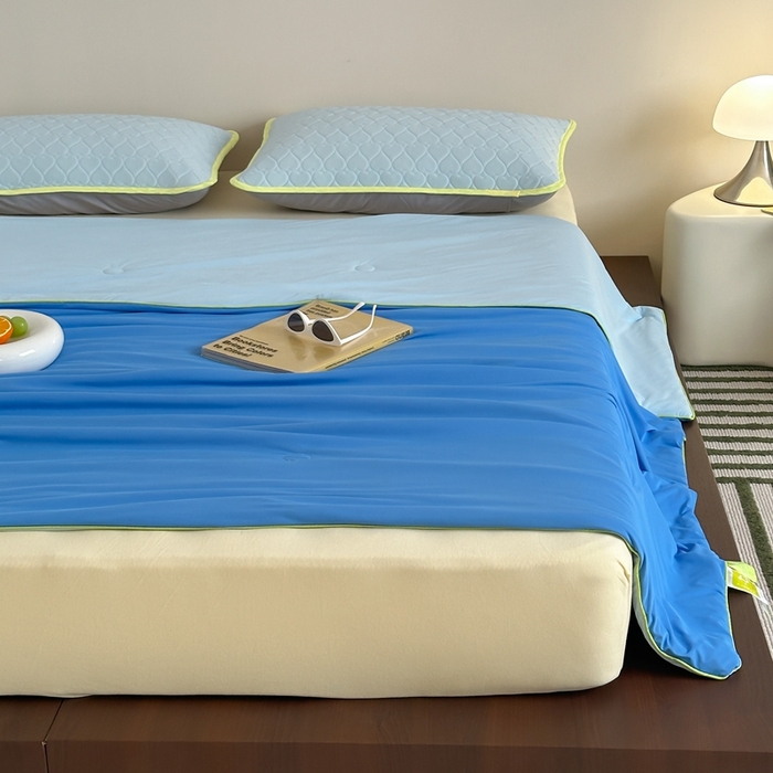 91家纺网 家纺一手货源 找家纺 顾里2025新款冰皮抗菌凉感被 蔚蓝仙踪