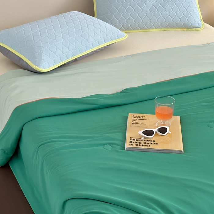 91家纺网 家纺一手货源 找家纺 顾里2025新款冰皮抗菌凉感被 西瓜啵啵