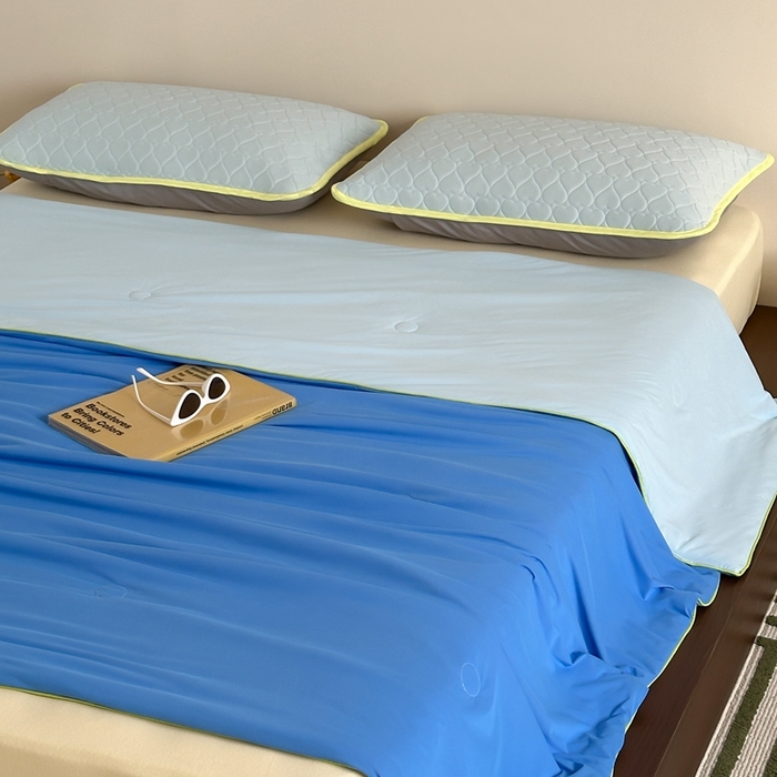 91家纺网 家纺一手货源 找家纺 顾里2025新款冰皮抗菌凉感被 蔚蓝仙踪