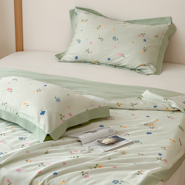 91家纺网 家纺一手货源 找家纺 顾里2025新款天丝莱赛尔夏被 春日心动