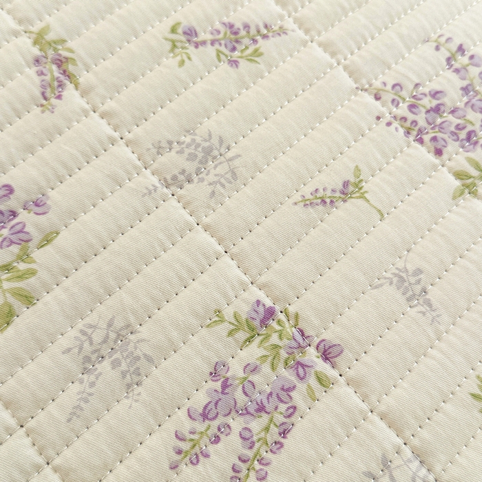 91家纺网 家纺一手货源 找家纺 梵朴 2025新款跑量款纯棉印花床盖三件套 芬芳紫