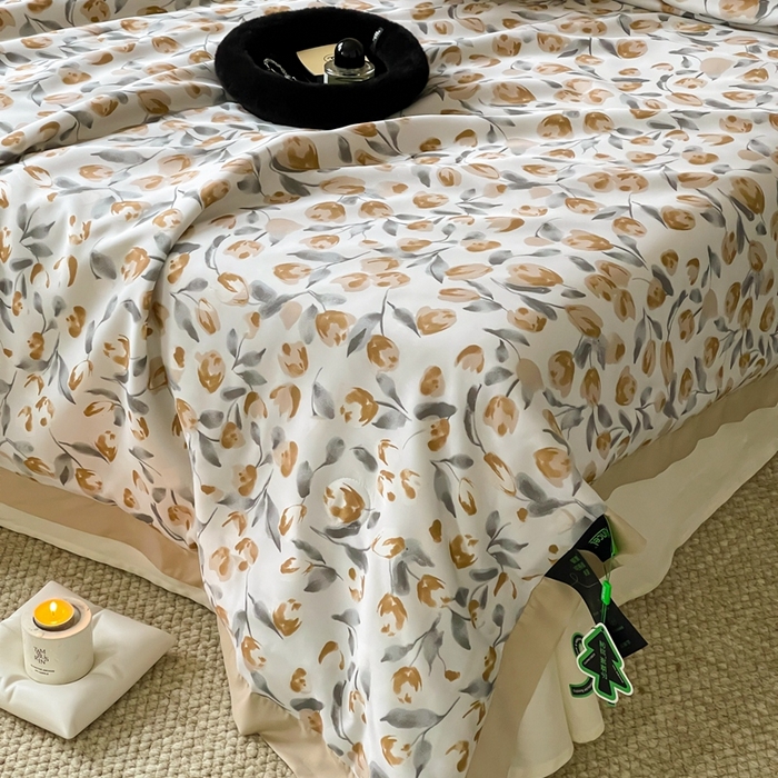 91家纺网 家纺一手货源 找家纺 顾里2025新款天丝莱赛尔夏被 花岛入梦蓝