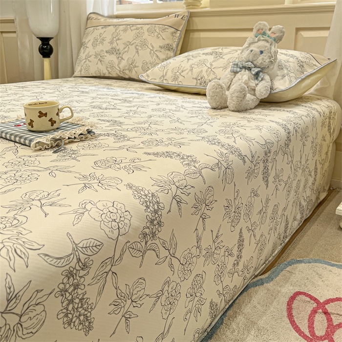 91家纺网 家纺一手货源 找家纺 （总）星座家纺 2025新款斜纹提花凉感丝凉席床单款三件套