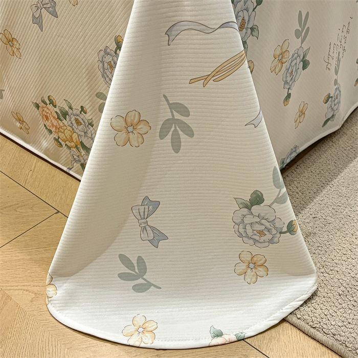 91家纺网 家纺一手货源 找家纺 星座家纺 2025新款斜纹提花凉感丝凉席床单款三件套 拈花湾蓝